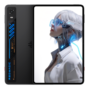 RedMagic Gaming Tablet 5 Pro color Negro Transparente, frente y trasera con ventana de refrigeración líquida RGB