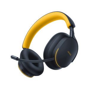 Audífonos gamer iQOO de diadema, Negro