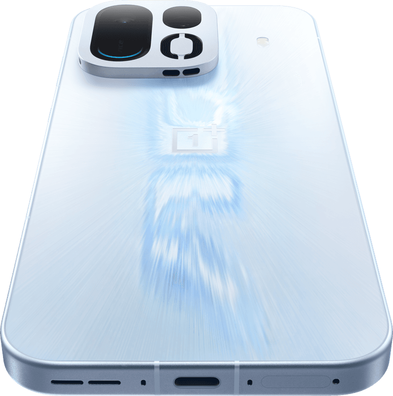 OnePlus Ace 7 Pro Azul Viento, reverso en ángulo